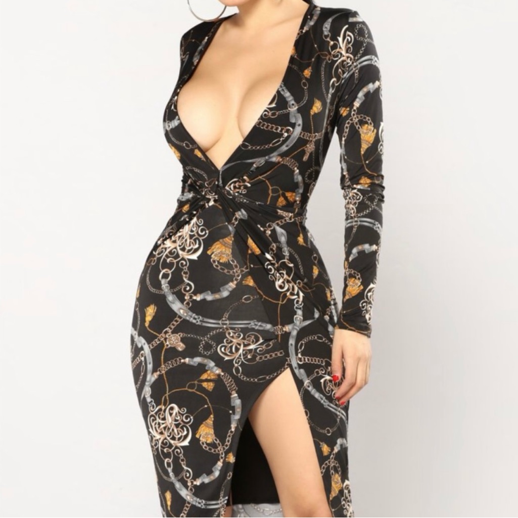 Fashion Nova Sugar Crazy Knot Dress